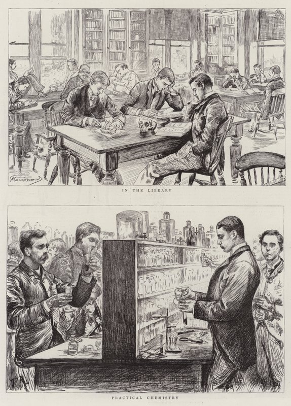 Medizinstudenten bei der Arbeit von Charles Paul Renouard