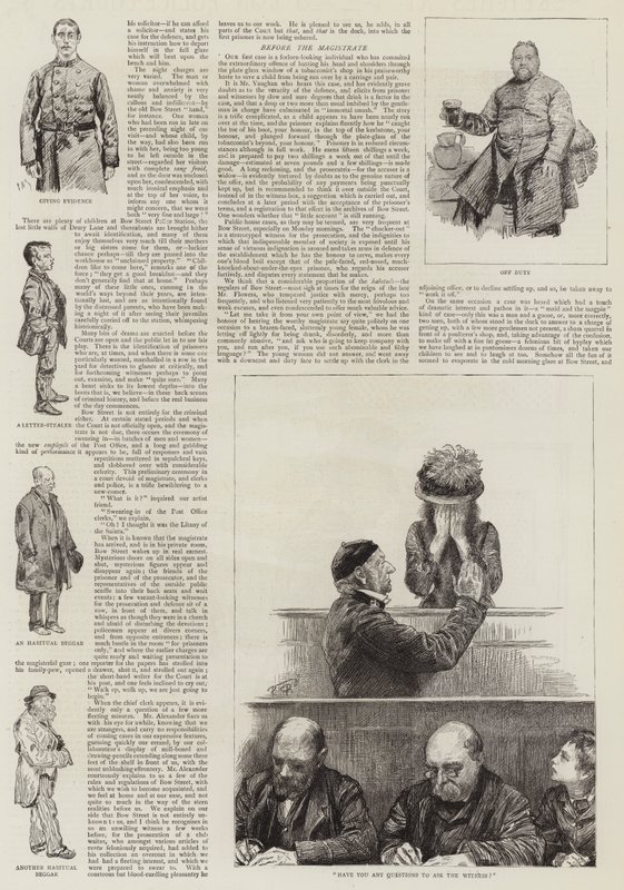 Skizzen bei den Londoner Polizeigerichten von Charles Paul Renouard