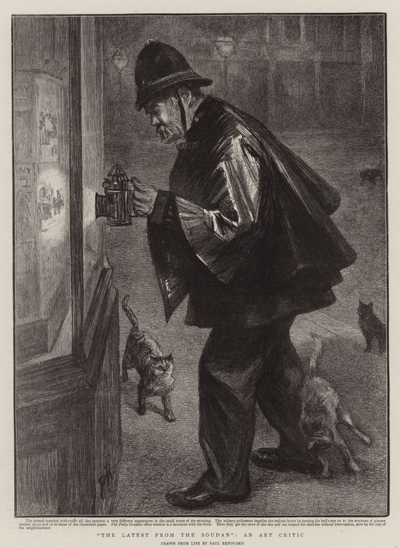 Das Neueste aus dem Sudan, ein Kunstkritiker von Charles Paul Renouard