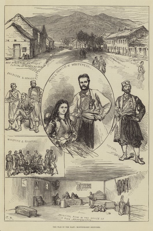 Der Krieg im Osten, montenegrinische Skizzen von Sir John Charles Robinson