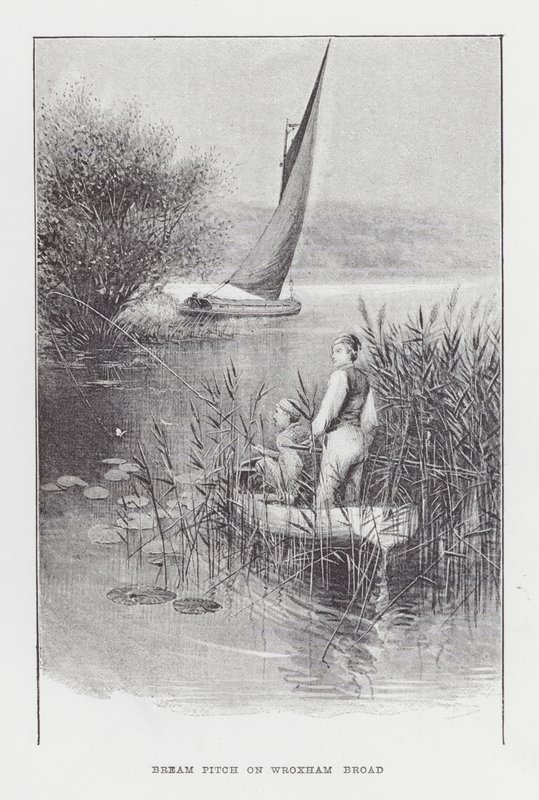 Angeln: Bream Pitch auf Wroxham Broad von Charles (after) Whymper