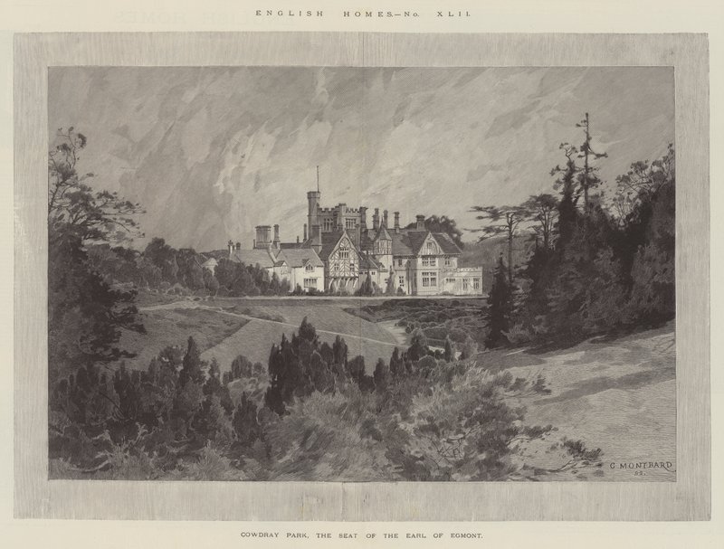 Cowdray Park, der Sitz des Earl of Egmont von Charles Auguste Loye