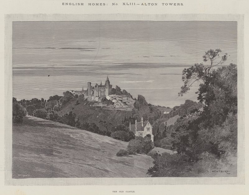 Englische Häuser, Alton Towers, das alte Schloss von Charles Auguste Loye