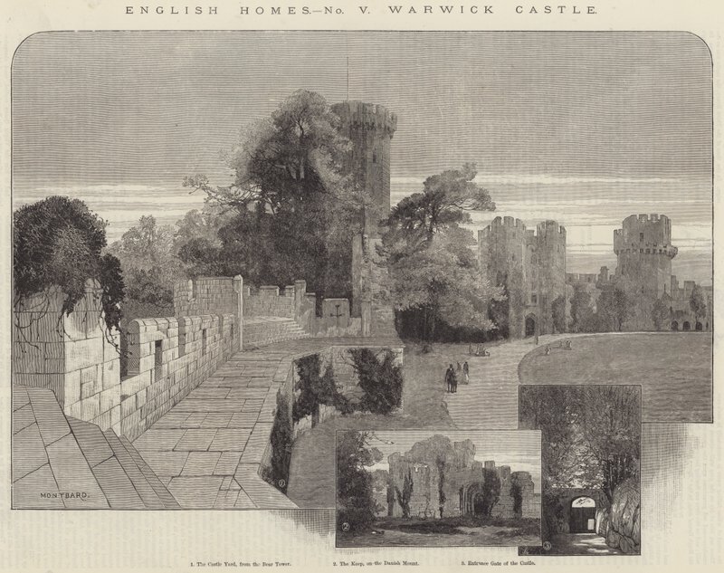 Englische Häuser, Warwick Castle von Charles Auguste Loye
