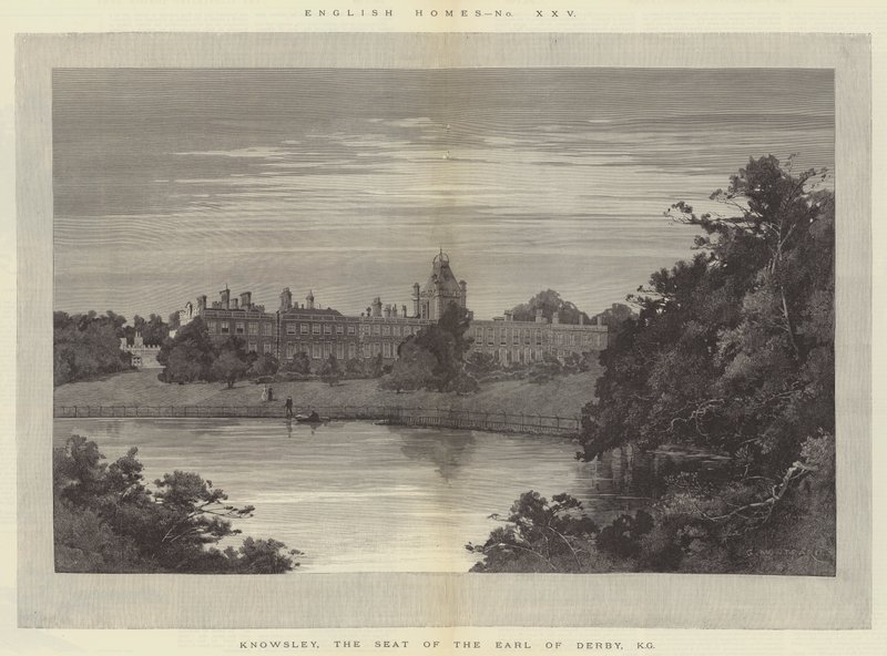 Knowsley, der Sitz des Earl of Derby, KG von Charles Auguste Loye