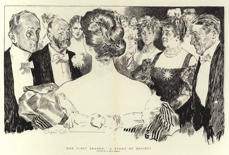 Ihre erste Saison, eine Studie der Gesellschaft von Charles Dana Gibson