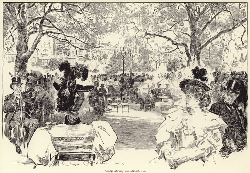 Sonntagmorgen, nahe dem Stanhope Gate, Hyde Park von Charles Dana Gibson