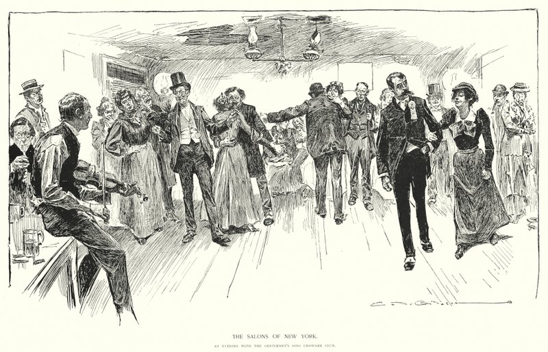 Die Salons von New York, ein Abend mit dem Gentlemen