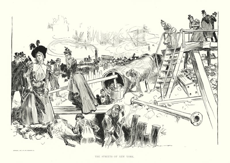 Die Straßen von New York (Lithographie) von Charles Dana Gibson