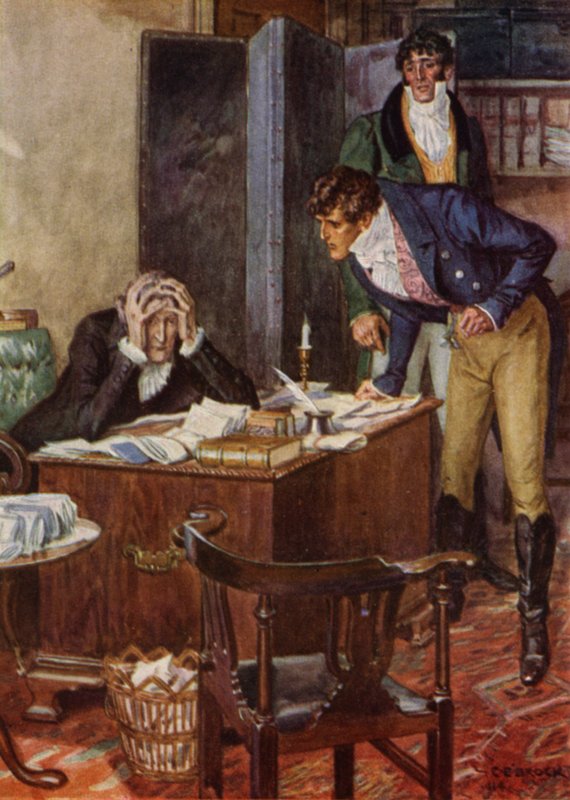 Illustration für The Amateur Gentleman von Jeffery Farnol von Charles Edmund (after) Brock
