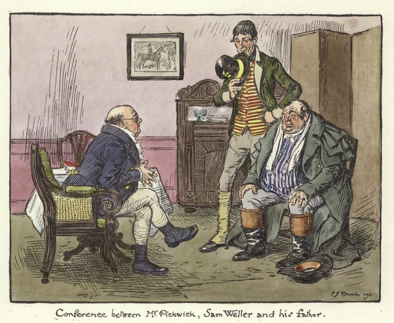 Illustration für die Pickwick-Papiere von Charles Edmund Brock