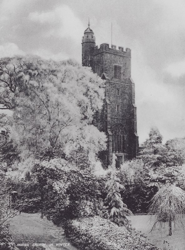 Sevenoaks: Pfarrkirche im Winter (s/w Foto) von Charles Essenhigh Corke