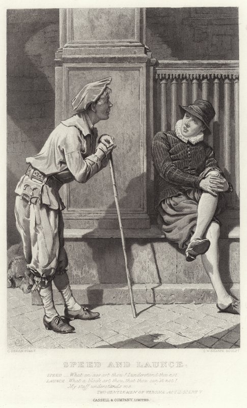 Speed und Launce, Zwei Herren aus Verona, Akt II, Szene V von Charles Green