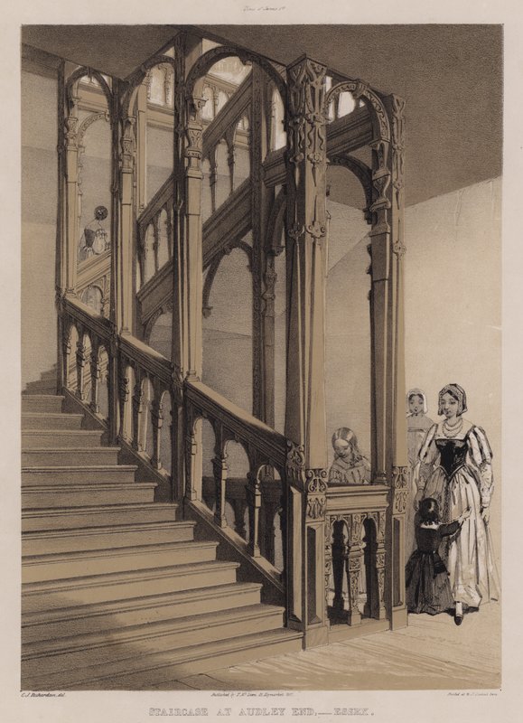 Treppe in Audley End, Essex von Charles James Richardson