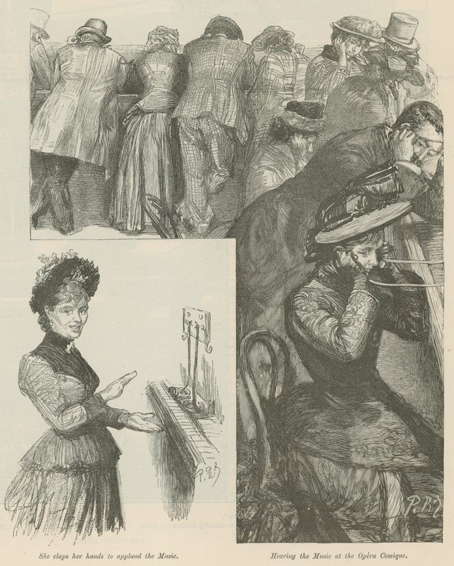 Musik hören in der Opéra Comique von Charles Paul Renouard