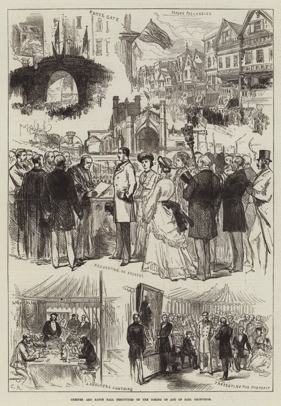 Chester und Eton Hall Festlichkeiten zum Volljährigkeitsfest von Earl Grosvenor von Sir John Charles Robinson