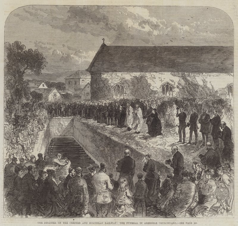 Das Unglück auf der Chester und Holyhead Railway, die Beerdigung auf dem Friedhof von Abergele von Sir John Charles Robinson