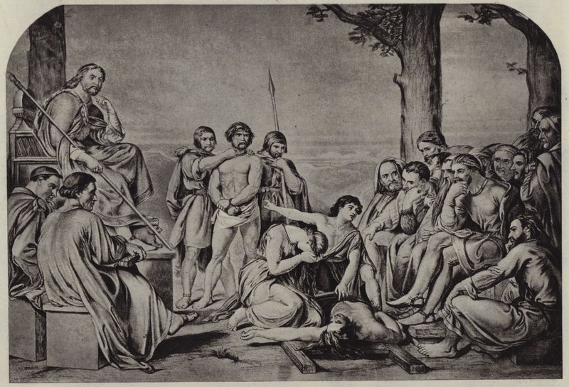 Die Berufung des Klägers beim ersten Geschworenenprozess von Charles West (after) Cope