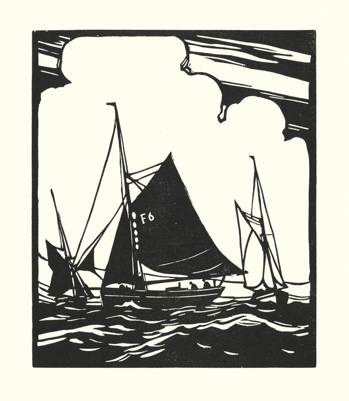 Fischerboote und Lastkähne: Whitstable Austernboot von Cyril A. Wilkinson