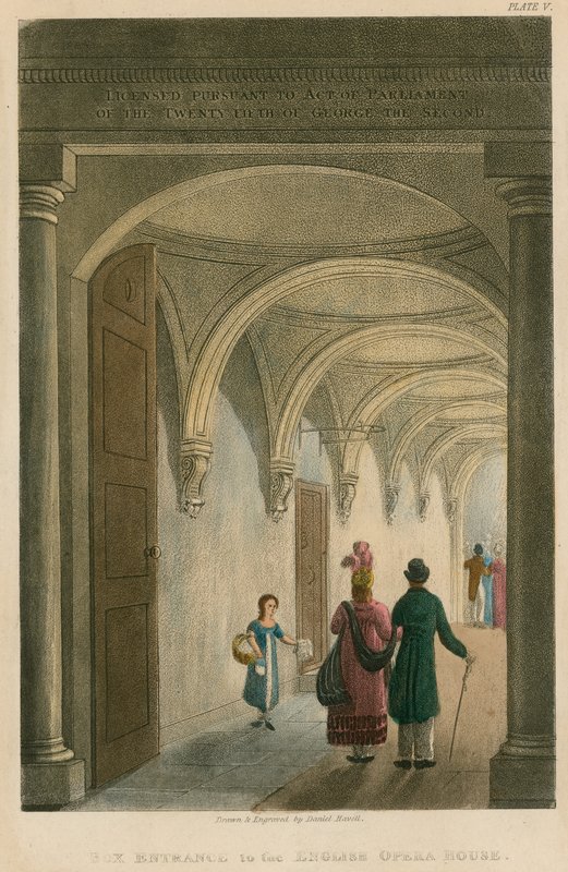 Eingang zur Loge des English Opera House (Lyceum Theatre) von Daniel Havell