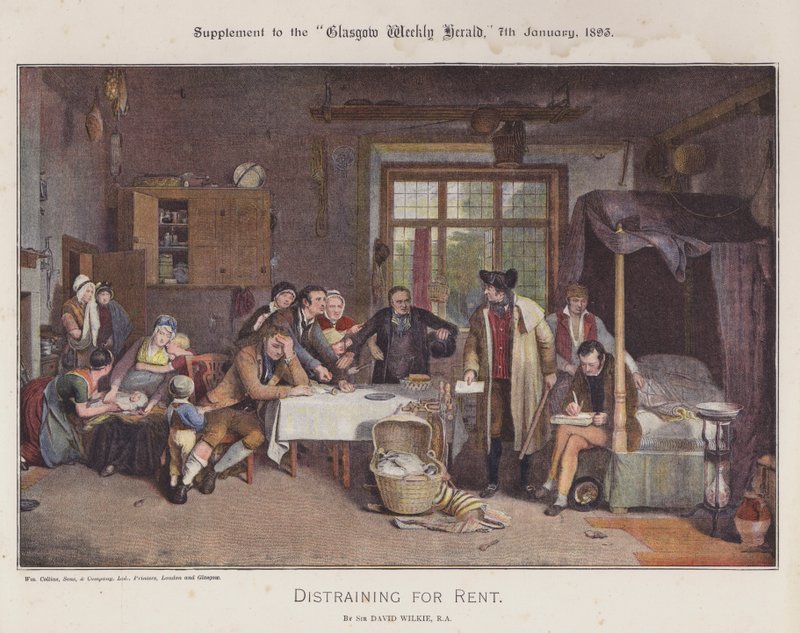 Pfändung der Miete von David (after) Wilkie