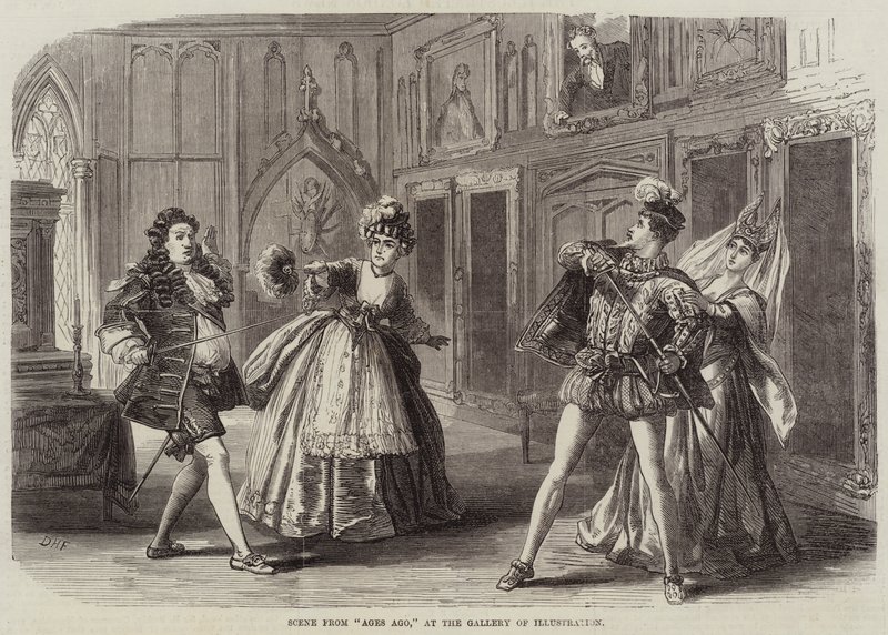 Szene aus Ages Ago, in der Galerie der Illustration von David Henry Friston