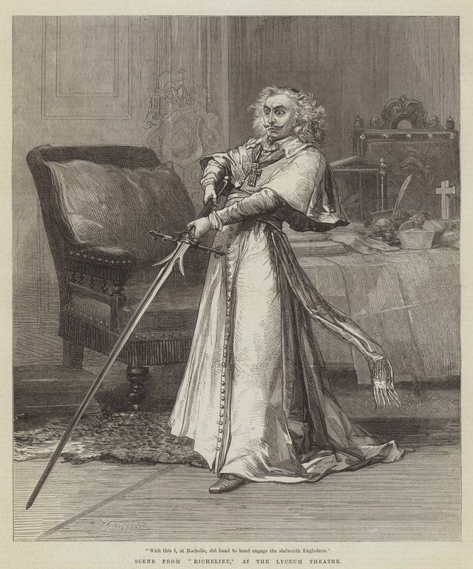 Szene aus Richelieu, im Lyceum Theatre von David Henry Friston