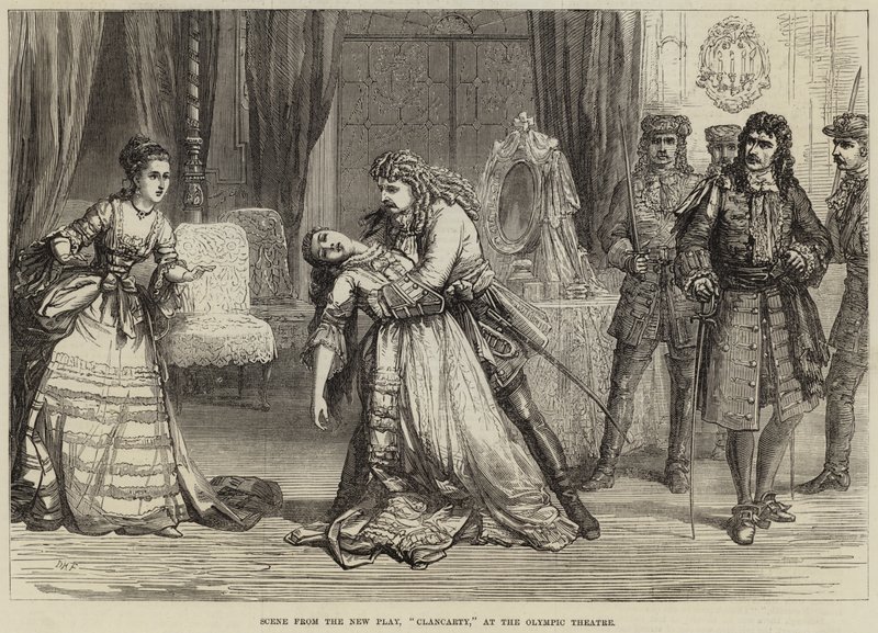 Szene aus dem neuen Stück, Clancarty, im Olympic Theatre von David Henry Friston