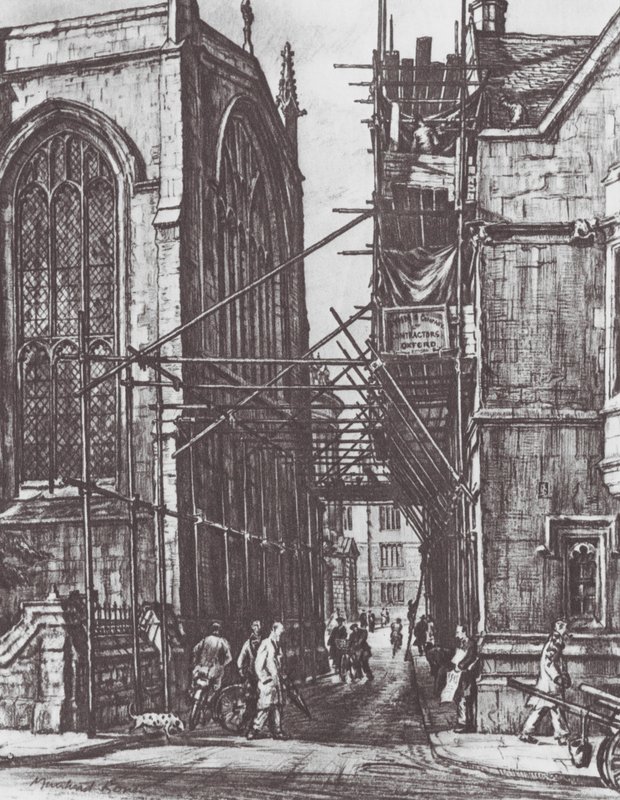 Oxford: Catte Street von David Muirhead (after) Bone