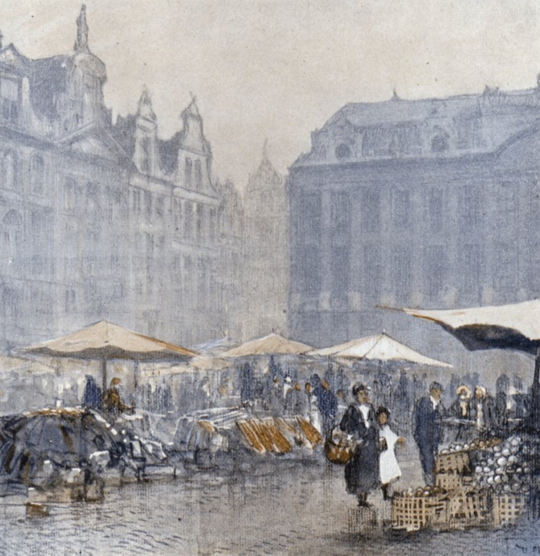 Brüssel am frühen Morgen von Donald (after) Maxwell