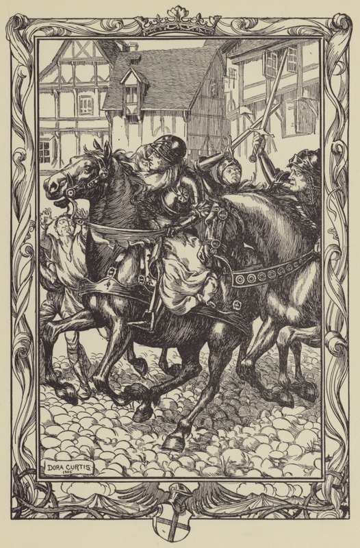 Stürmte auf die erstaunte Menge von Dora Curtis
