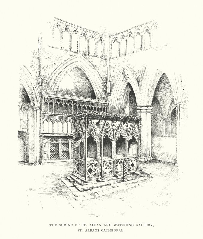Das Heiligtum von St Alban und die Beobachtungsgalerie, St Albans Cathedral von Duncan Moul