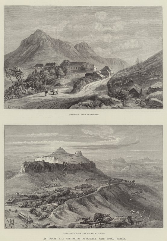 Ein indisches Hügel-Sanatorium, Purandhar, in der Nähe von Poona, Bombay von E. Jennings