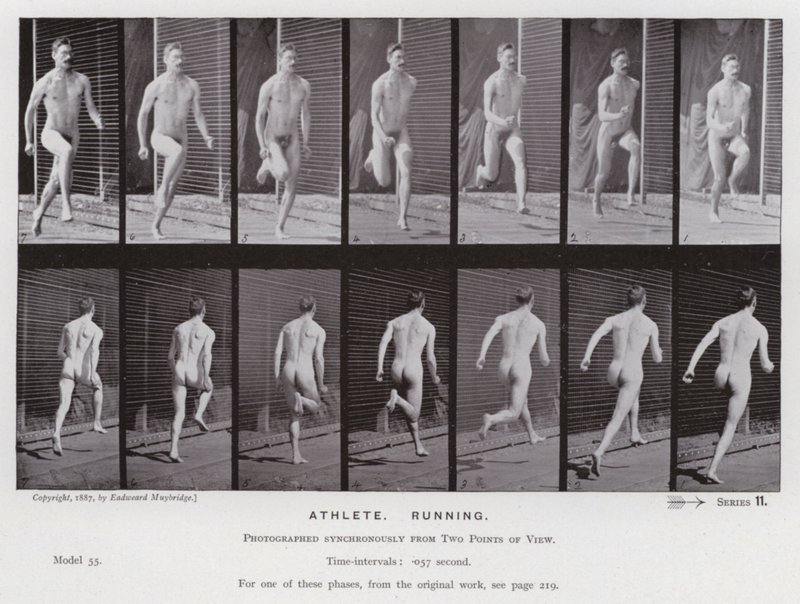 Die menschliche Figur in Bewegung: Athlet, Laufend von Eadweard Muybridge