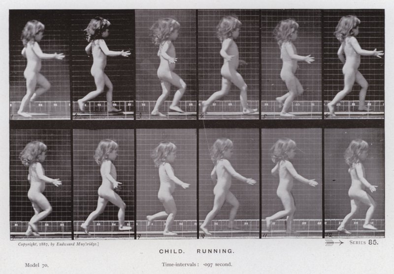 Die menschliche Figur in Bewegung: Kind, rennend von Eadweard Muybridge