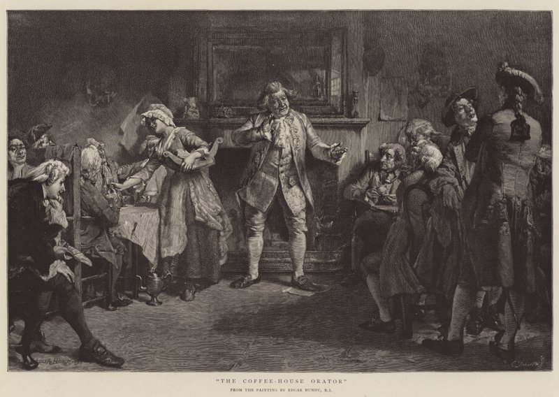 Der Redner im Kaffeehaus von Edgar Bundy
