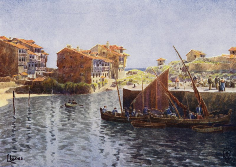 Nordspanien: Llanes, der Hafen von Edgar T. A. Wigram