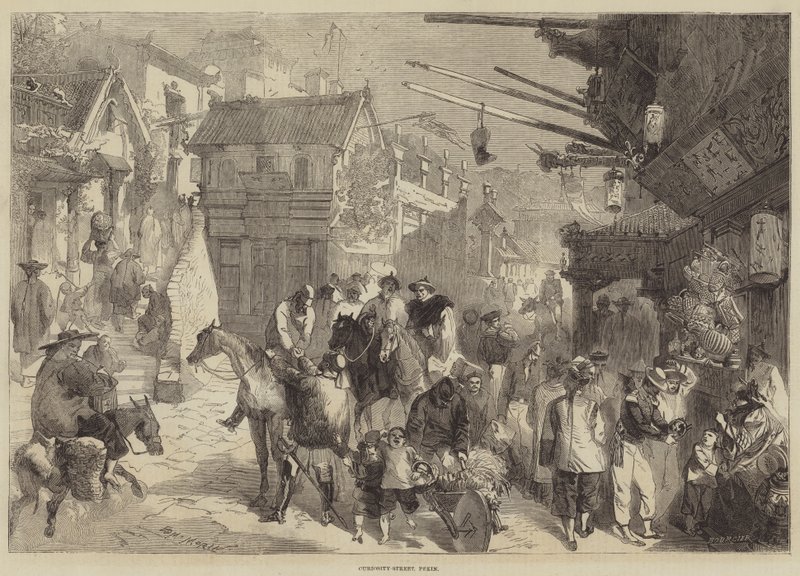 Neugier-Straße, Peking von Edmond Morin