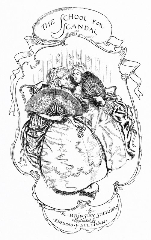 Illustration für The School for Scandal (Gravur) von Edmund Joseph (after) Sullivan