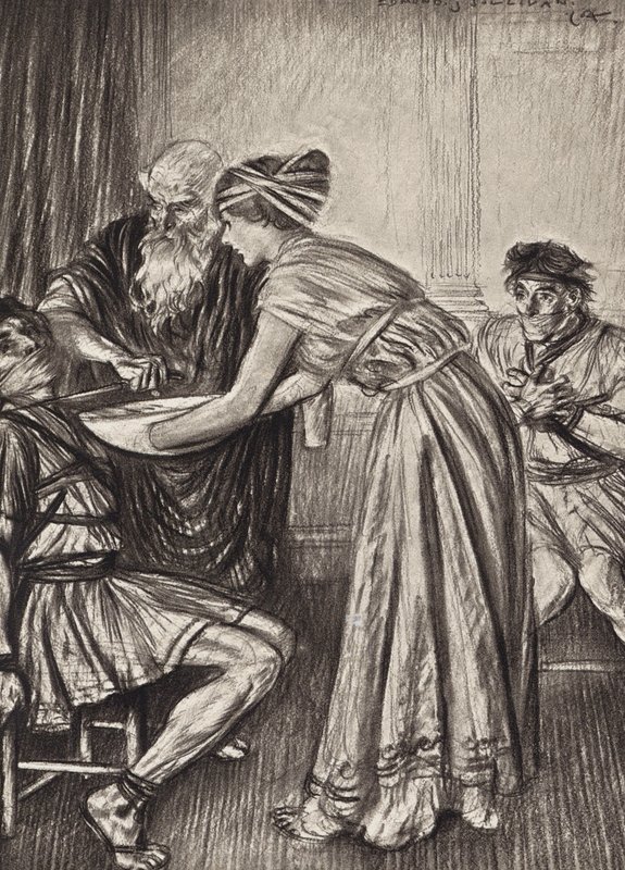 William Shakespeare: Die Tragödie von Titus Andronicus, Akt V, Szene 2 von Edmund Joseph (after) Sullivan