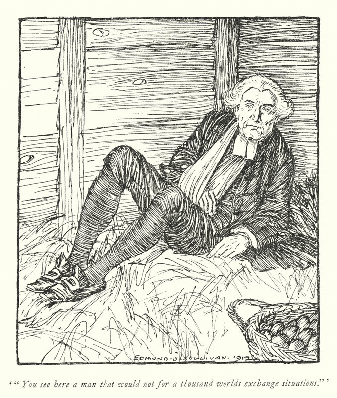 Illustration für Der Pfarrer von Wakefield von Oliver Goldsmith von Edmund Joseph Sullivan
