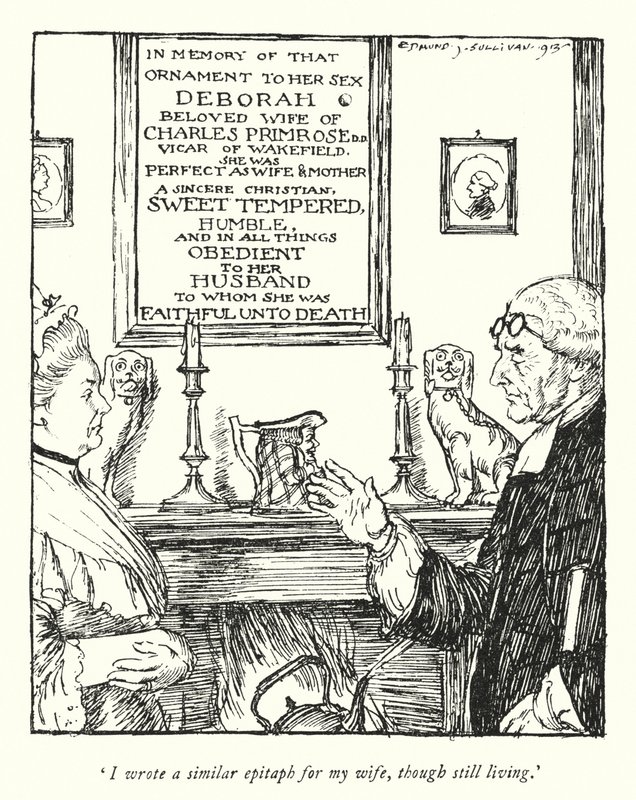 Illustration für Der Pfarrer von Wakefield von Oliver Goldsmith von Edmund Joseph Sullivan