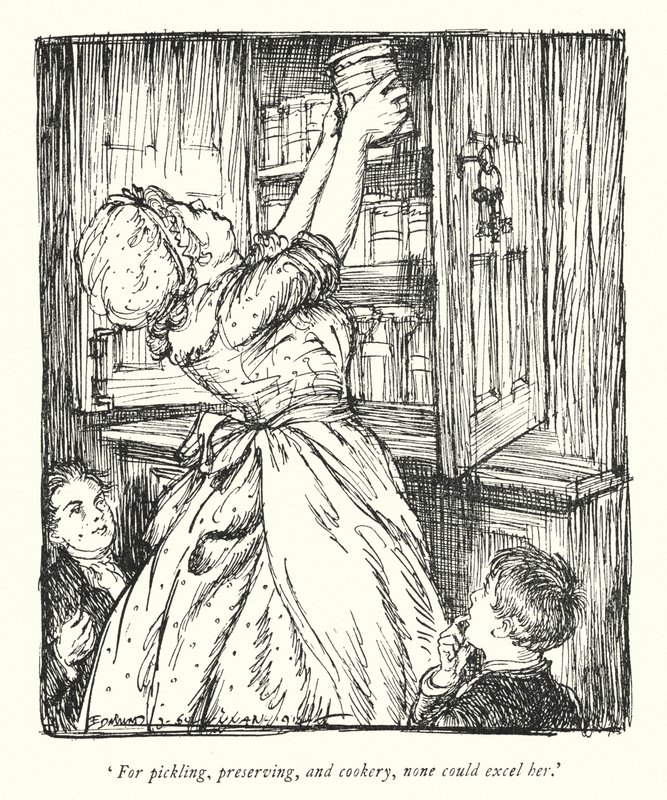 Illustration für Der Pfarrer von Wakefield von Oliver Goldsmith von Edmund Joseph Sullivan