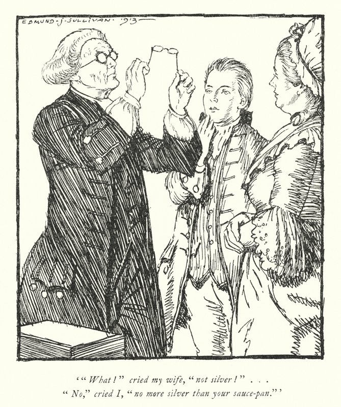 Illustration für Der Pfarrer von Wakefield von Oliver Goldsmith von Edmund Joseph Sullivan
