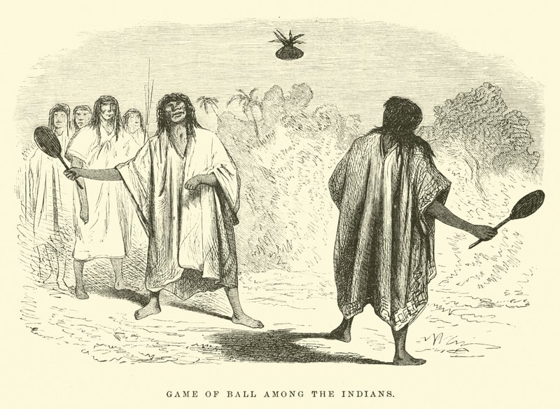Ballspiel unter den Indianern von Edouard Riou