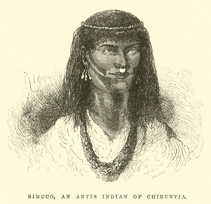 Simuco, ein Antis-Indianer von Chiruntia von Edouard Riou