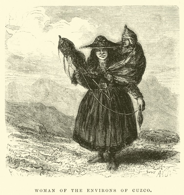 Frau aus der Umgebung von Cuzco von Edouard Riou