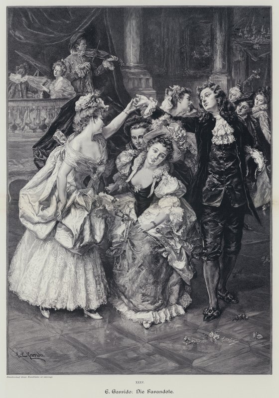 Farandole des Balletts der Oper von Marseille (Gravur) von Eduardo Leon Garrido