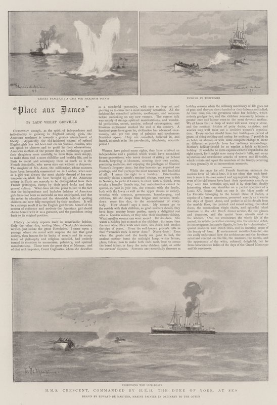 HMS Crescent, kommandiert von HRH dem Herzog von York, auf See von Eduardo de Martino