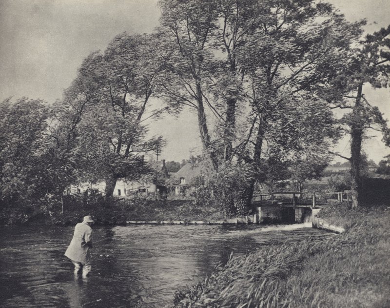 Angeln bei Sturm in Ramsbury von Edward Alfred Barton